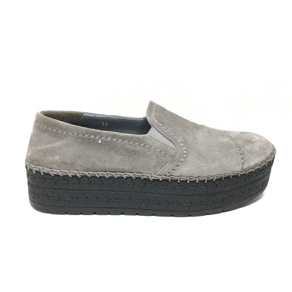 Prada Platform Loafers Shoes Size 39 EU/9 US Gray - Picture 5 of 10